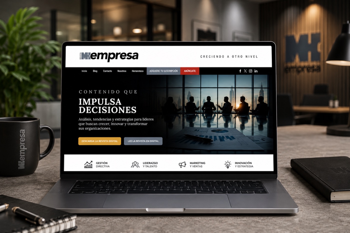 Diseño web de la revista MHempresa